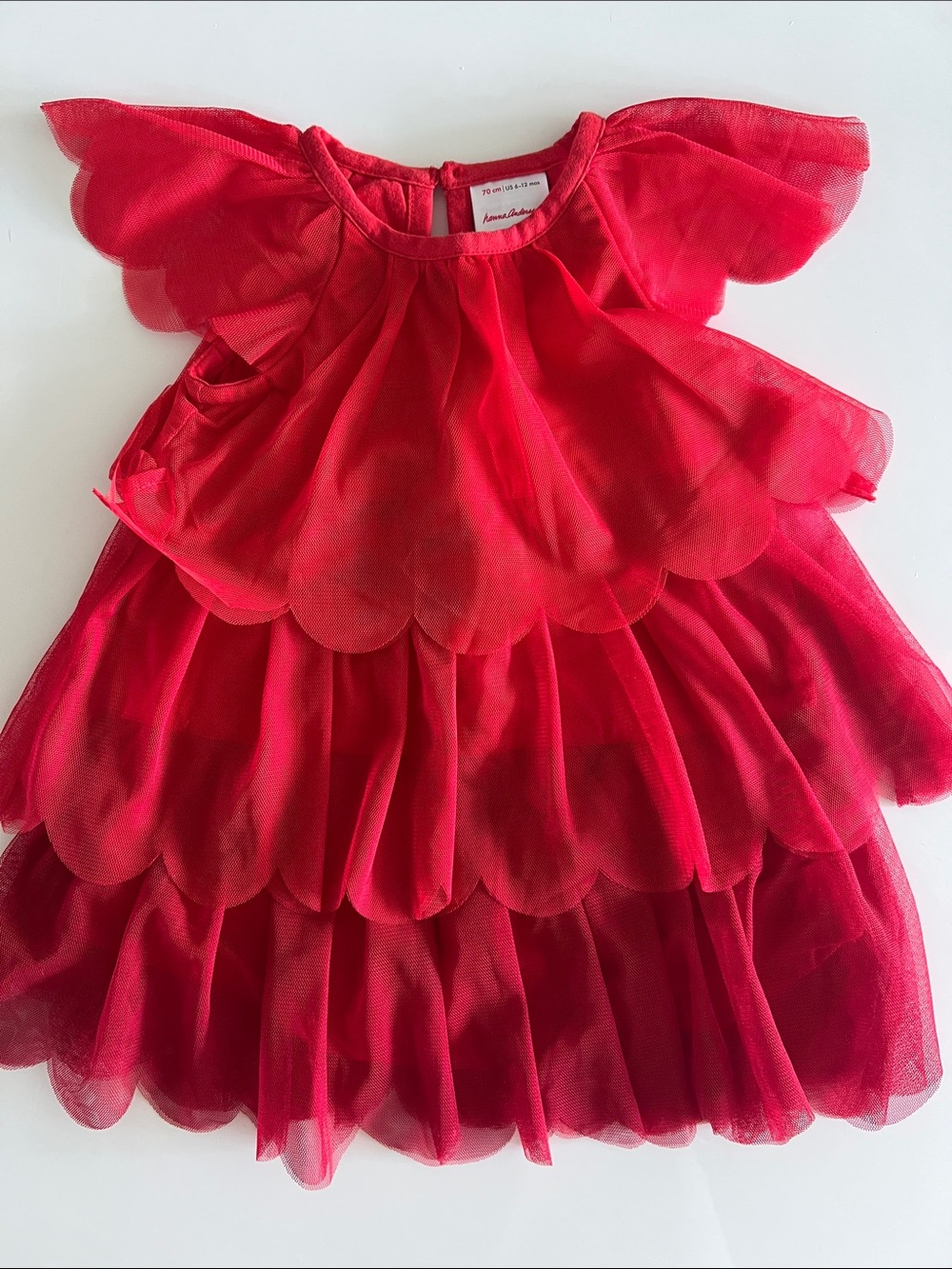 Hanna Andersson Red Layered Tulle Party Dress